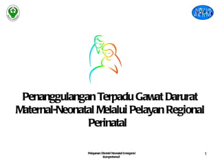 Penanggulangan Terpadu Gawat Darurat Maternal-Neonatal Melalui Pelayan Regional Perinatal   Pelayanan Obstetri Neonatal Emergensi Komprehensif   