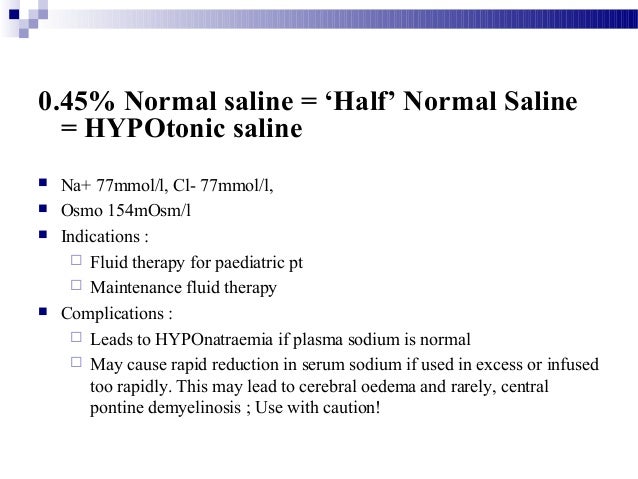 0 45 Normal Saline Uses