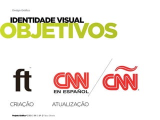 Projeto Gráfico • | IED | BR | SP | Fabio Silveira
Design Gráfico2
objetivos
identidade visual
criação atualização
 