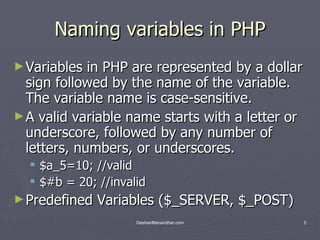 02 Php Vars Op Control Etc | PPT