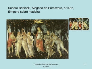 Sandro Botticelli, Alegoria da Primavera, c.1482,
têmpera sobre madeira

Curso Profissional de Turismo,
HCA, Módulo 5

42

 