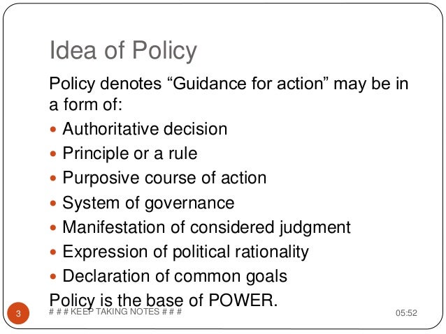 02 Policy making models - Approaches
