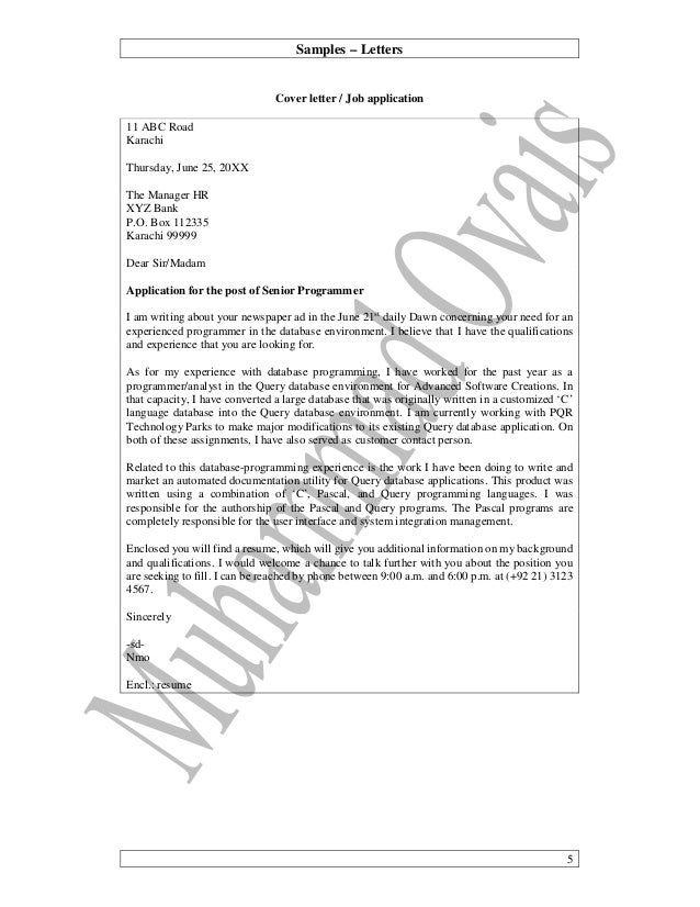 dear sirs madams cover letter