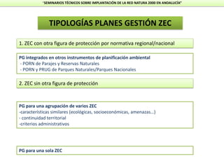 Presentación Planes de Gestión de Espacios Red Natura 2000. Jornadas …