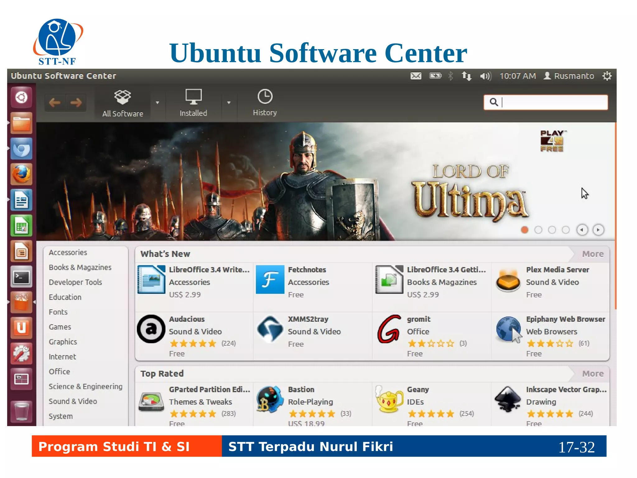Warung Aplikasi BlankOn 9 
Program Studi TI & SI STT Terpadu Nurul Fikri 17-3117-5 
 