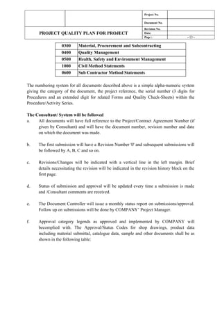 Project Safety Quality Plan For Safety00 | PDF
