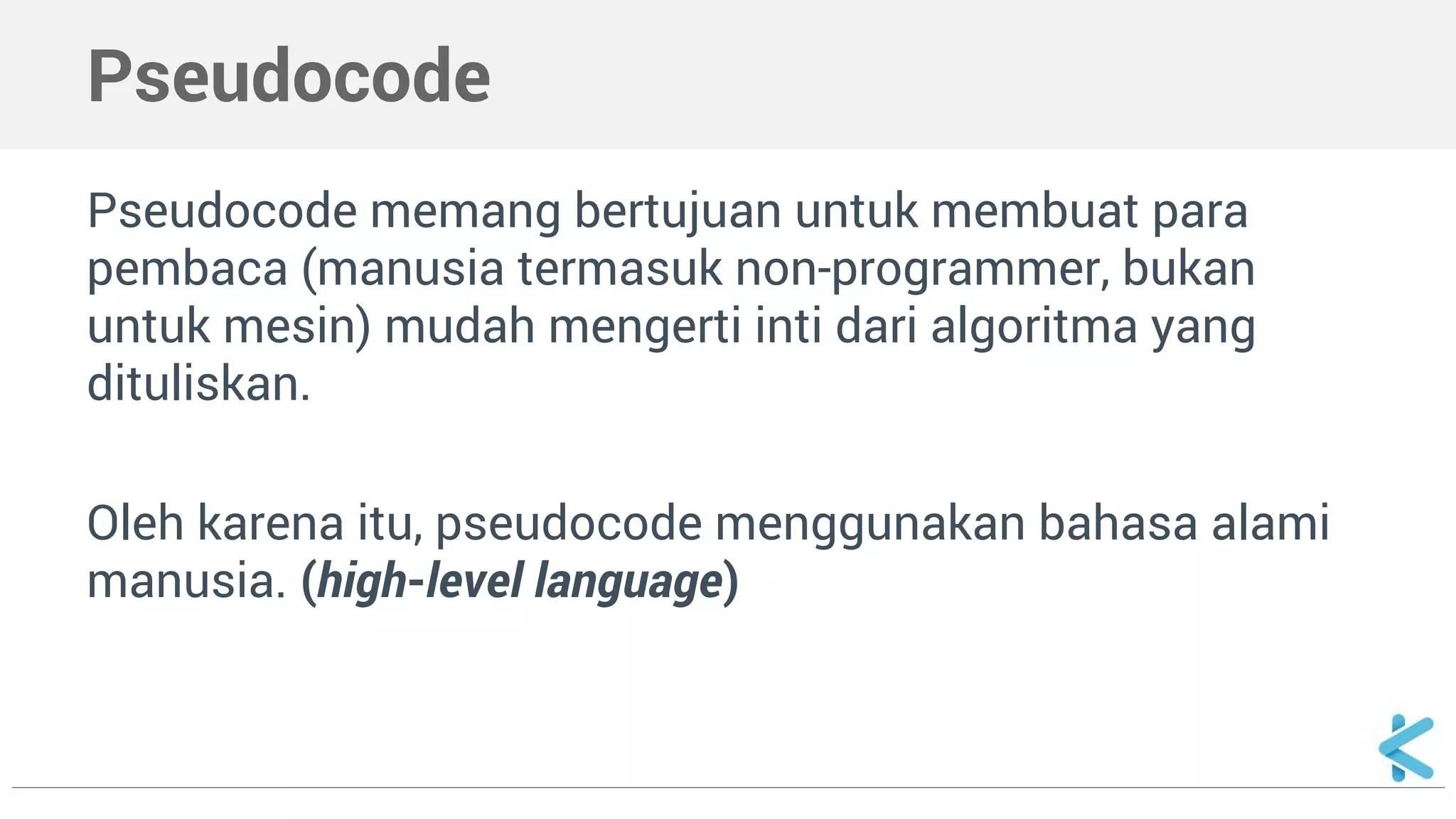 Algoritma dan Struktur Data - Pseudocode | PDF