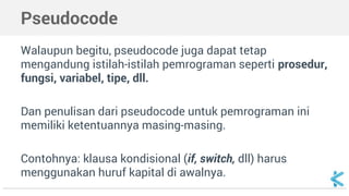 Algoritma dan Struktur Data - Pseudocode | PDF