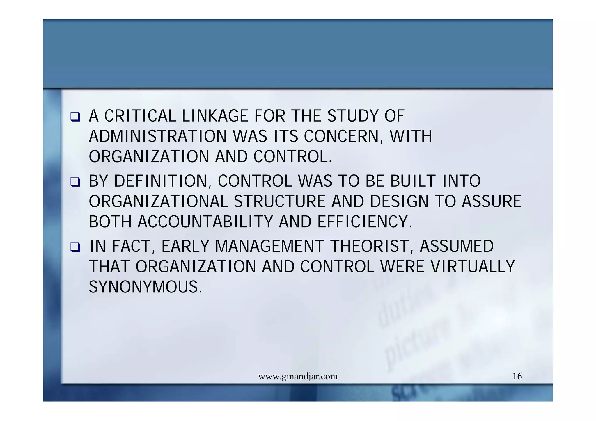 PUBLIC ADMINISTRATION AS A DEVELOPING DISCIPLINE