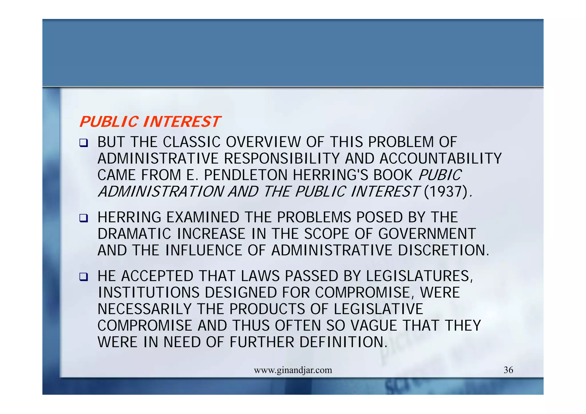 PUBLIC ADMINISTRATION AS A DEVELOPING DISCIPLINE