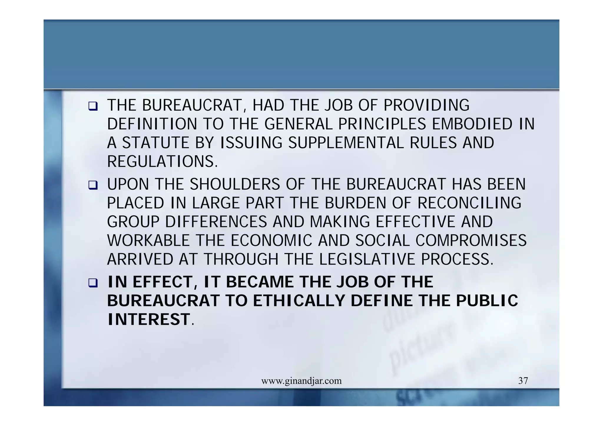 PUBLIC ADMINISTRATION AS A DEVELOPING DISCIPLINE