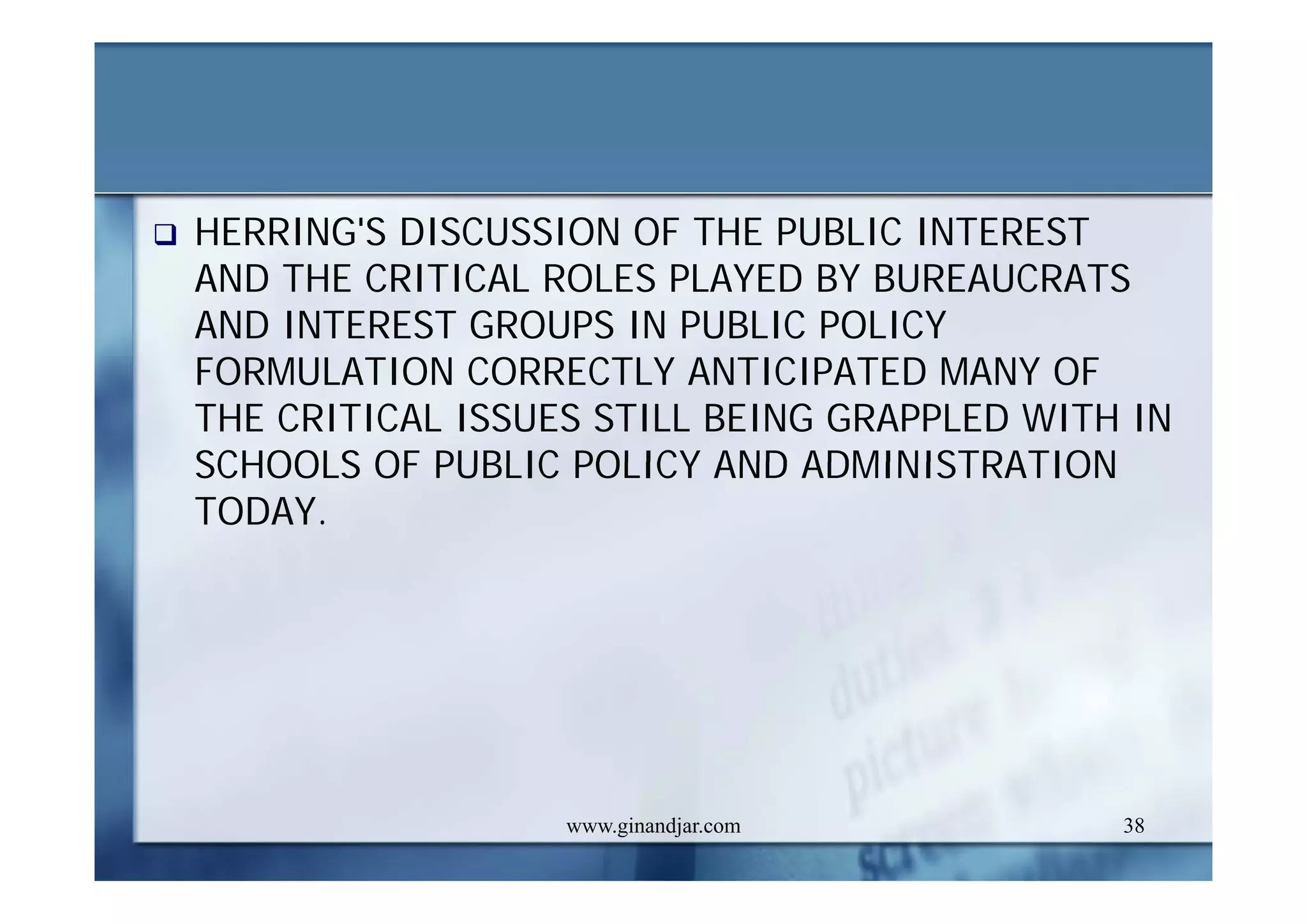 PUBLIC ADMINISTRATION AS A DEVELOPING DISCIPLINE