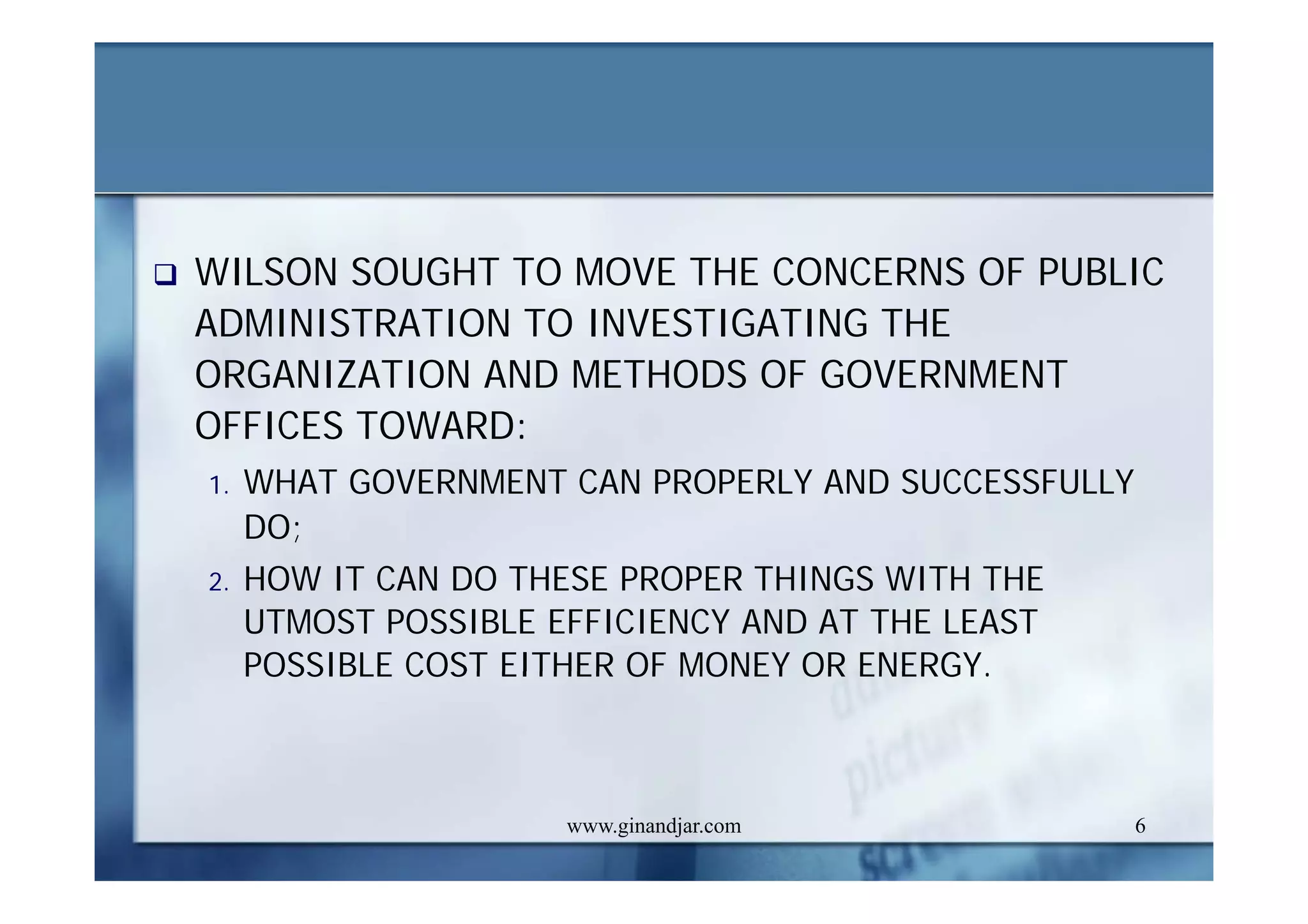 PUBLIC ADMINISTRATION AS A DEVELOPING DISCIPLINE