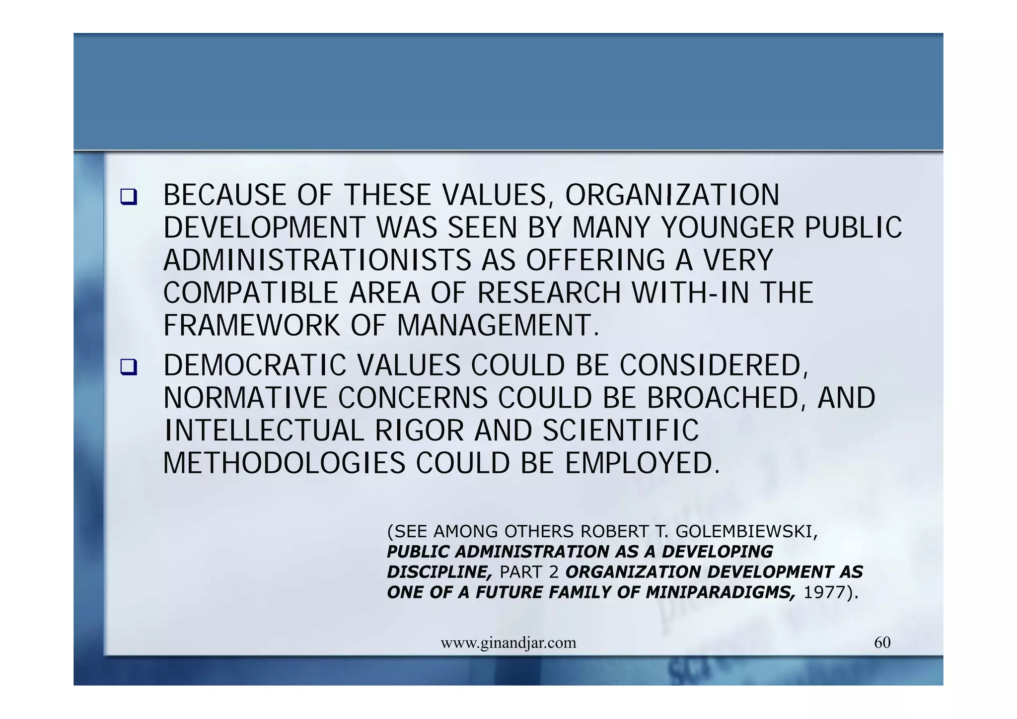 PUBLIC ADMINISTRATION AS A DEVELOPING DISCIPLINE