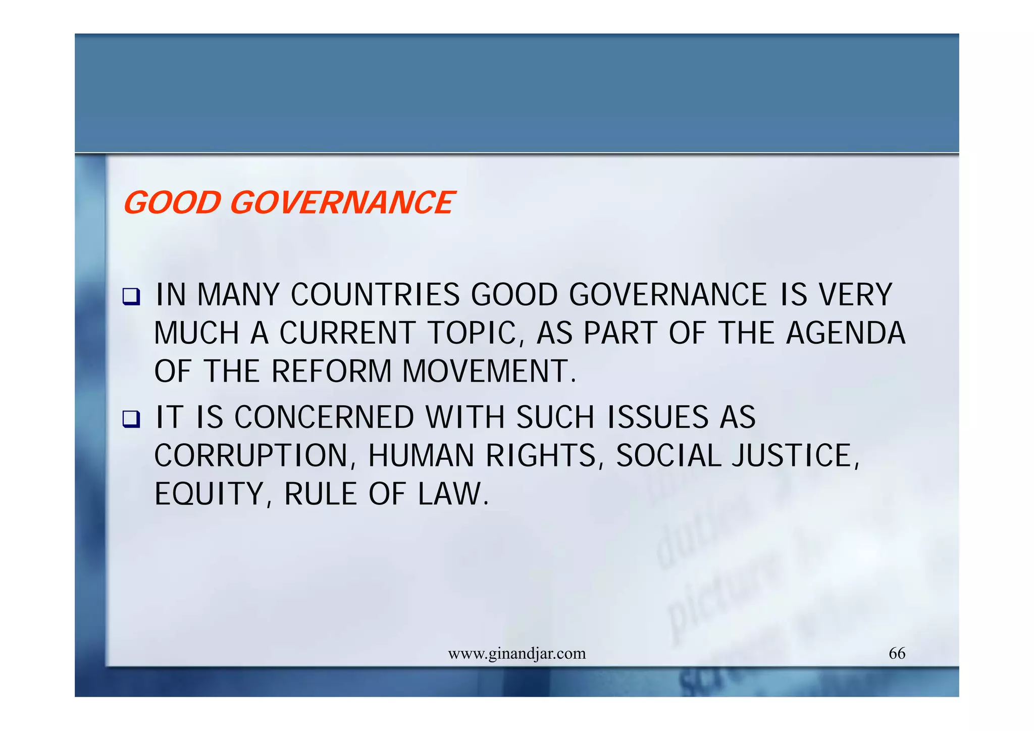 PUBLIC ADMINISTRATION AS A DEVELOPING DISCIPLINE