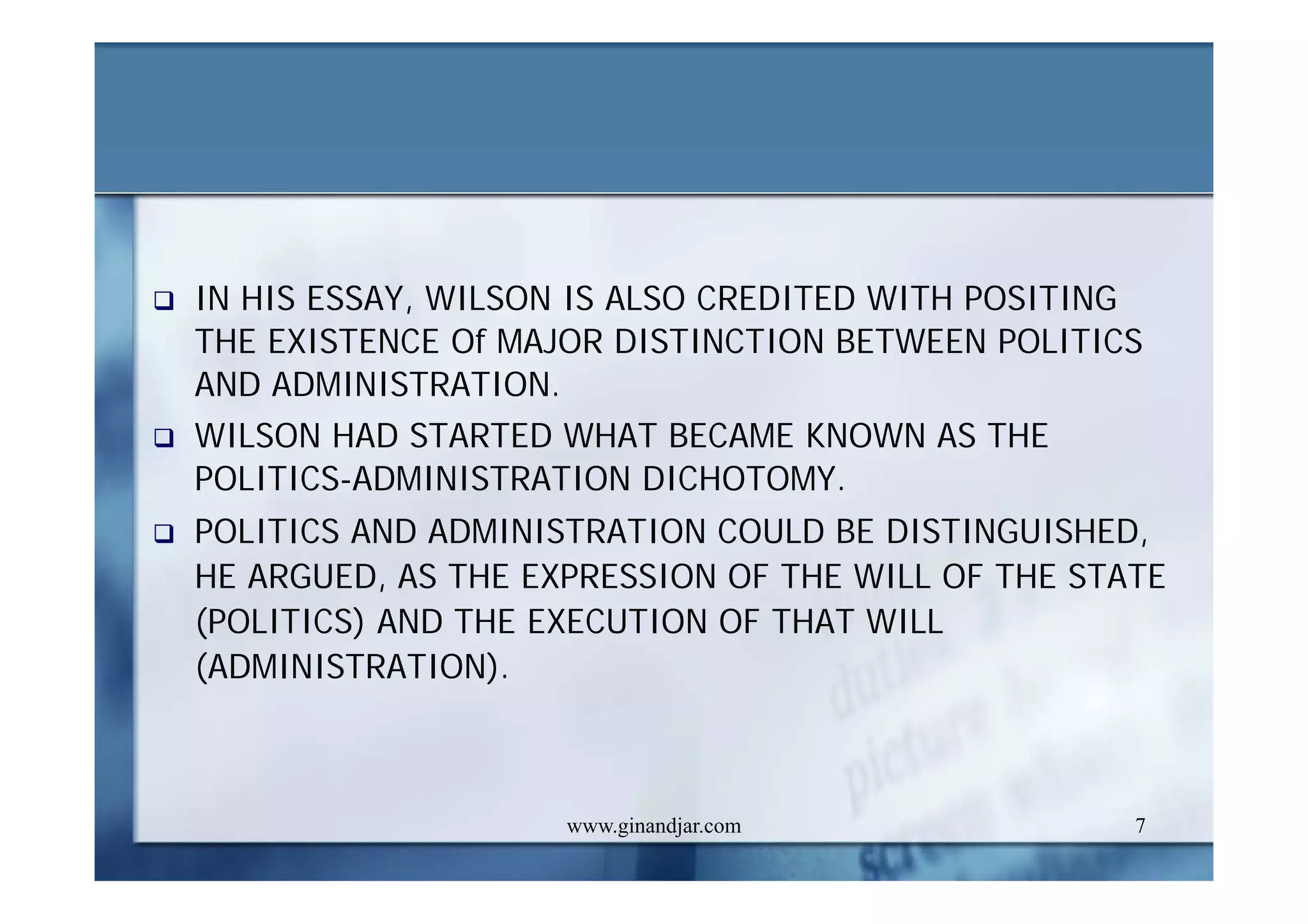 PUBLIC ADMINISTRATION AS A DEVELOPING DISCIPLINE