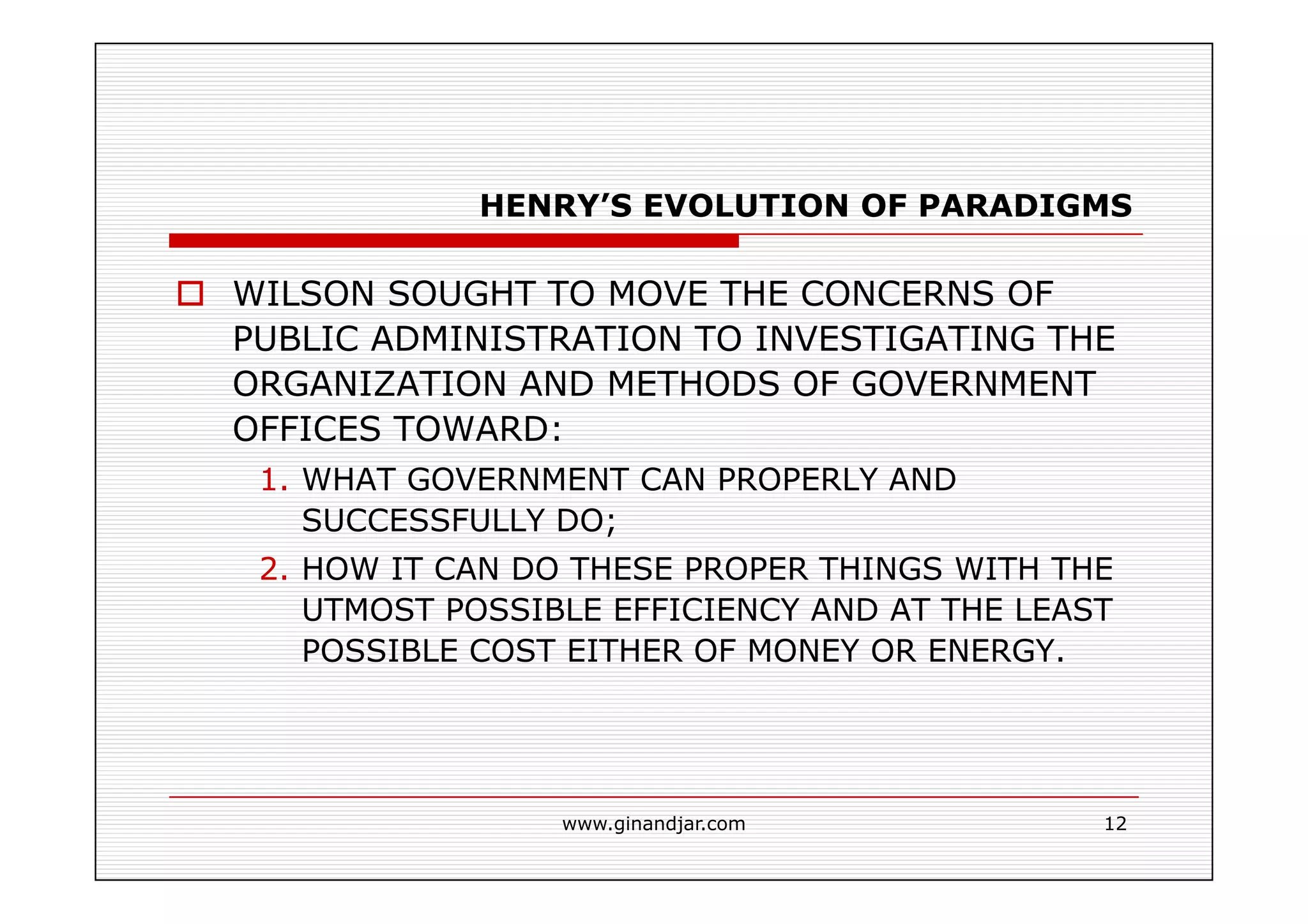 PUBLIC ADMINISTRATION AS A DEVELOPING DISCIPLINE