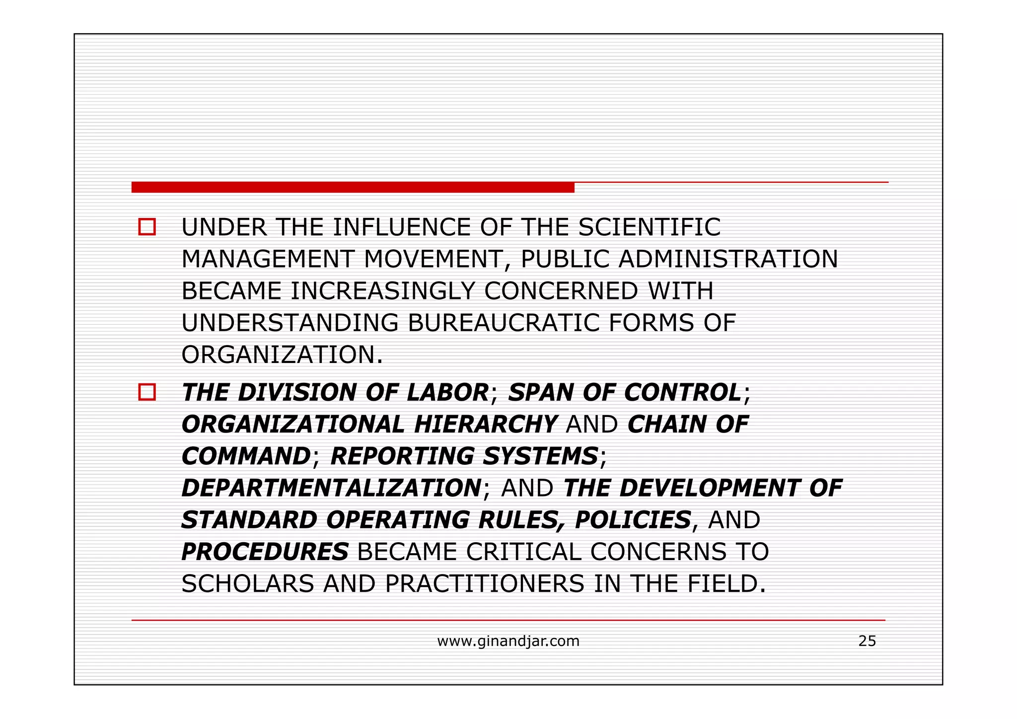 PUBLIC ADMINISTRATION AS A DEVELOPING DISCIPLINE