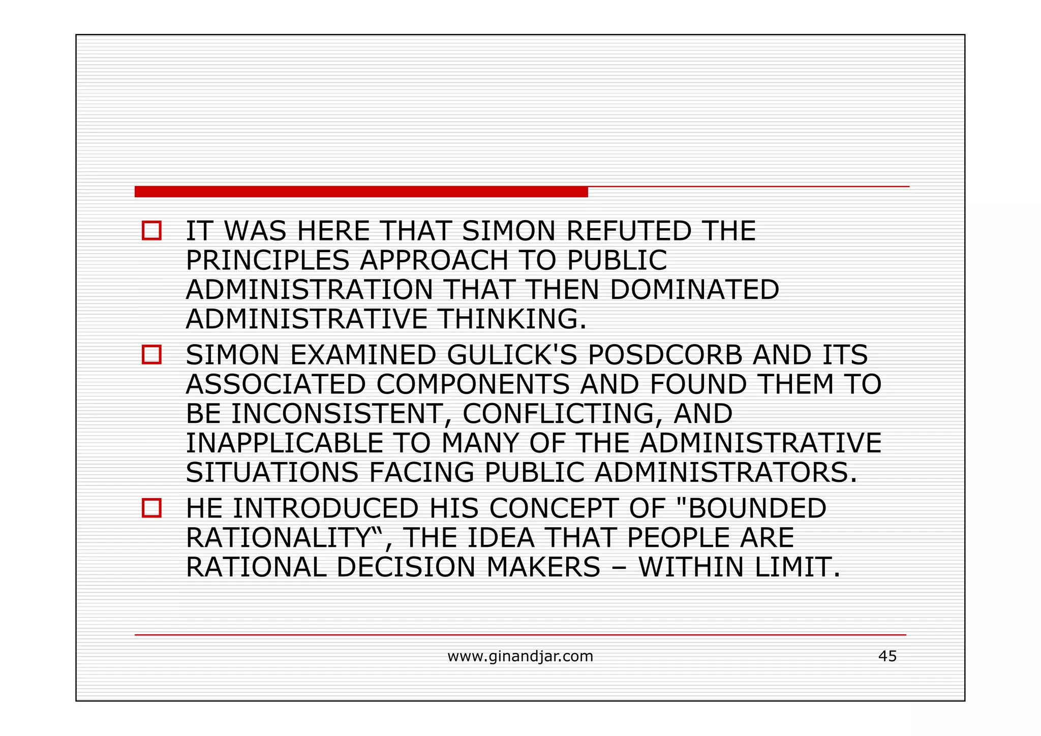 PUBLIC ADMINISTRATION AS A DEVELOPING DISCIPLINE