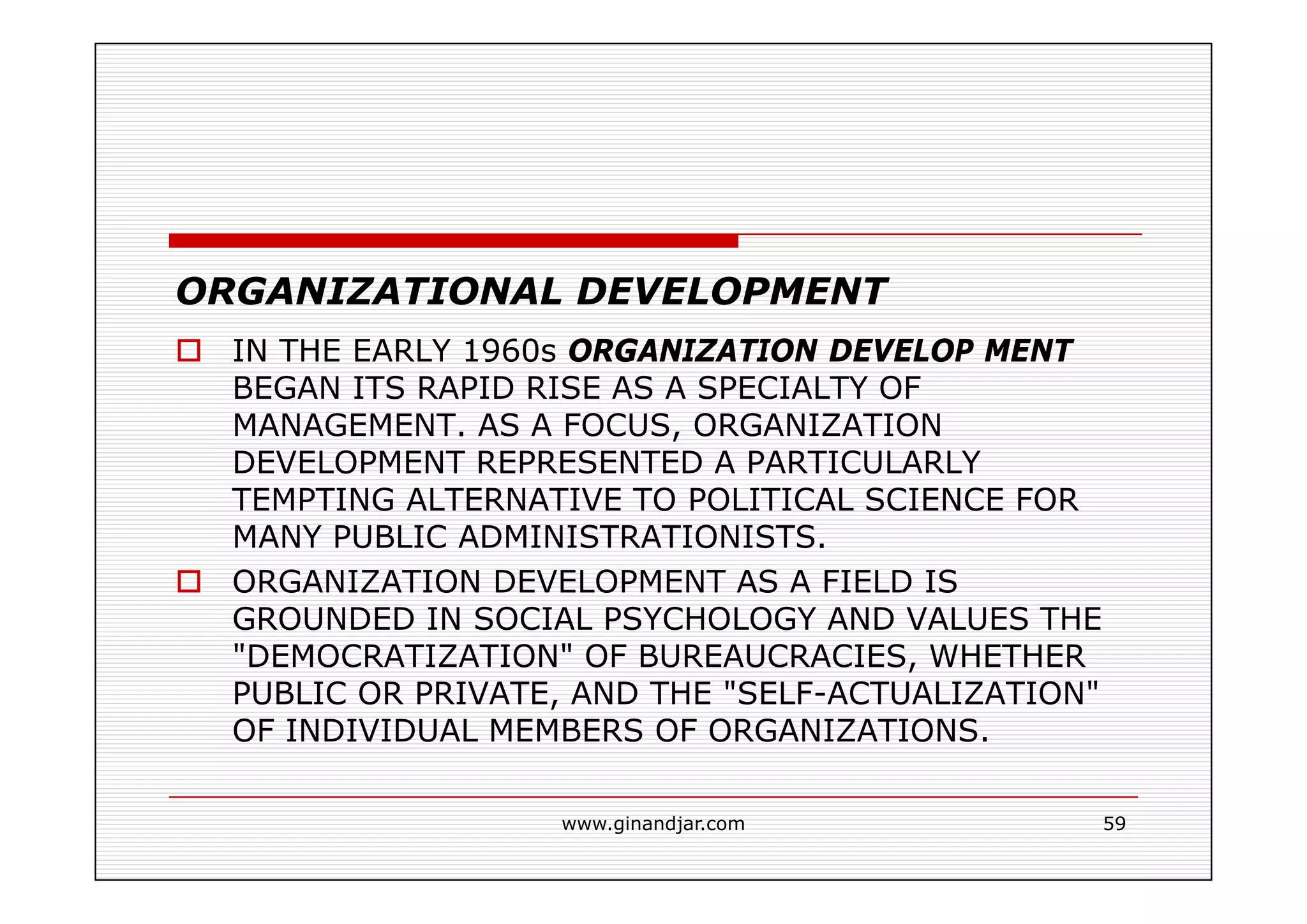 PUBLIC ADMINISTRATION AS A DEVELOPING DISCIPLINE