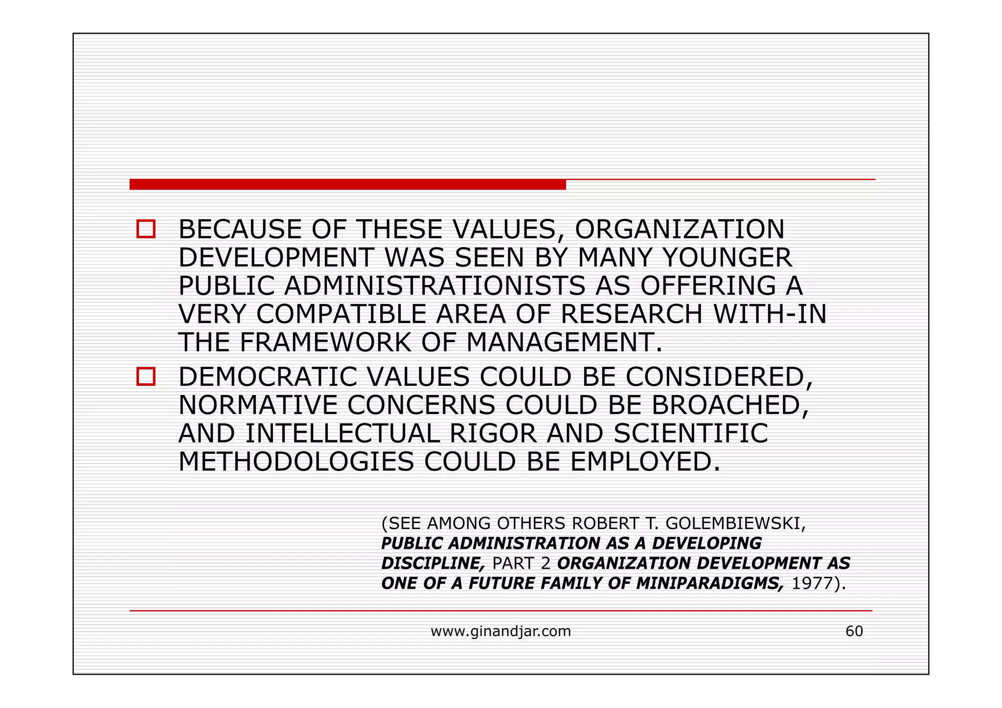 PUBLIC ADMINISTRATION AS A DEVELOPING DISCIPLINE