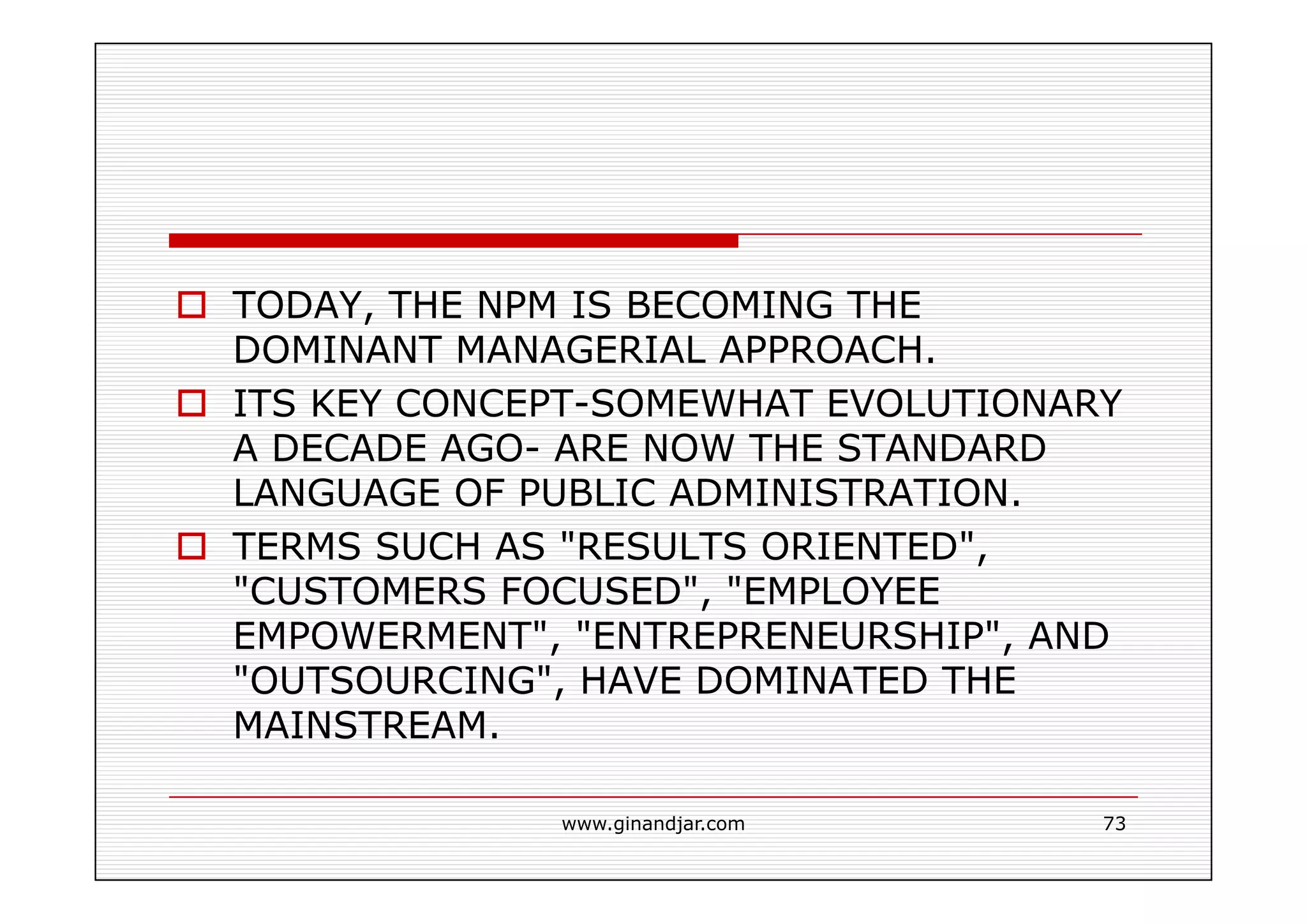 PUBLIC ADMINISTRATION AS A DEVELOPING DISCIPLINE