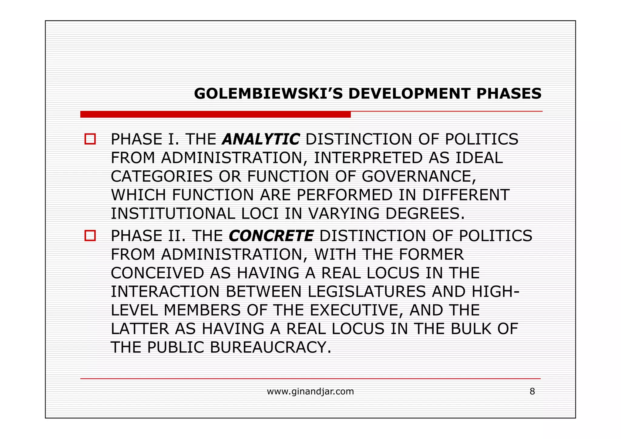 PUBLIC ADMINISTRATION AS A DEVELOPING DISCIPLINE