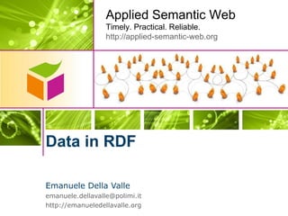 [object Object],[object Object],[object Object],Data in RDF 