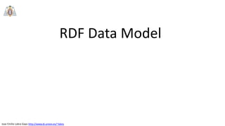 Jose Emilio Labra Gayo http://www.di.uniovi.es/~labra
RDF Data Model
 