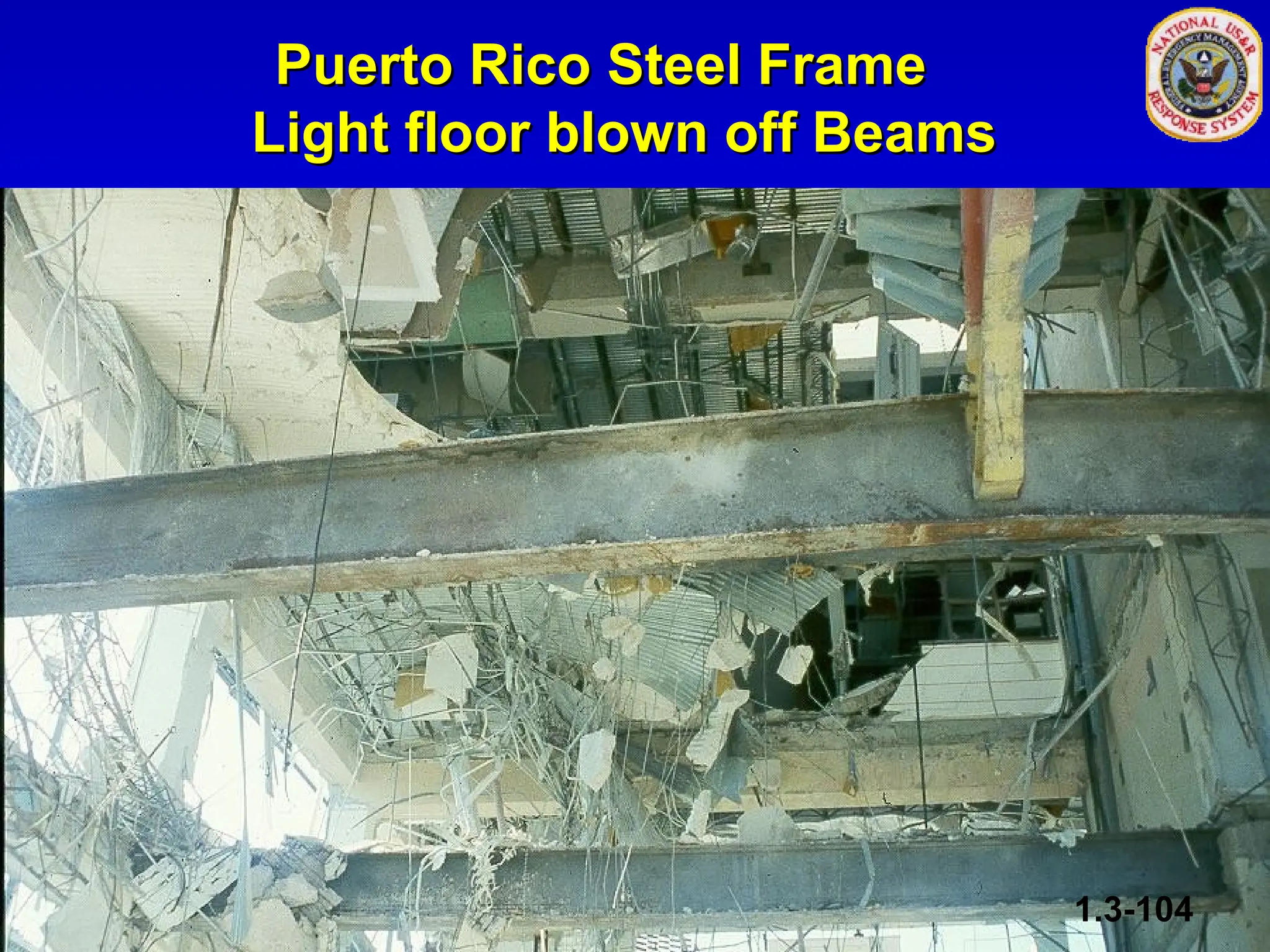 Puerto Rico Steel Frame
Puerto Rico Steel Frame
Light floor blown off Beams
Light floor blown off Beams
1.3-104
 