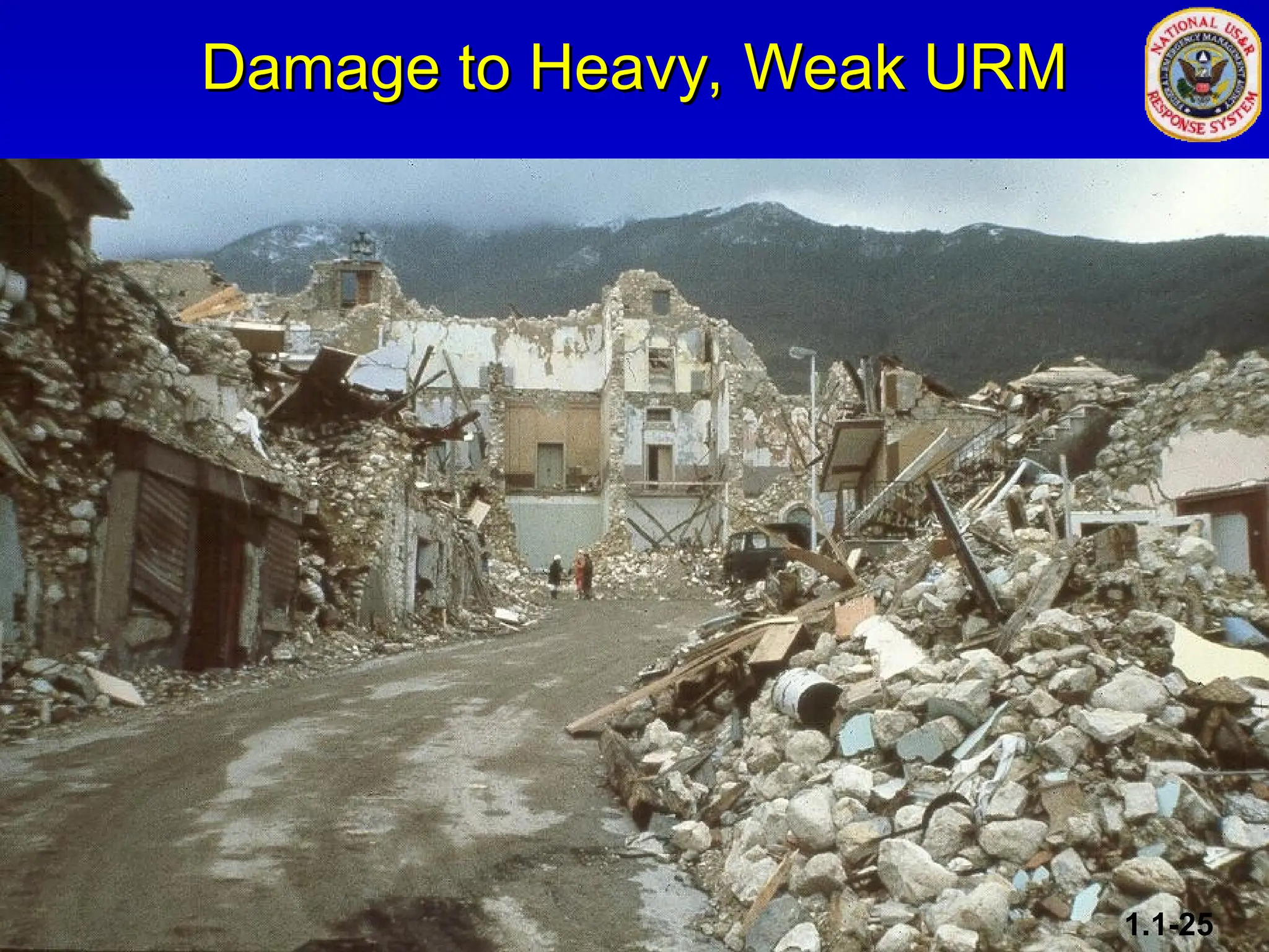 Damage to Heavy, Weak URM
Damage to Heavy, Weak URM
1.1-25
 