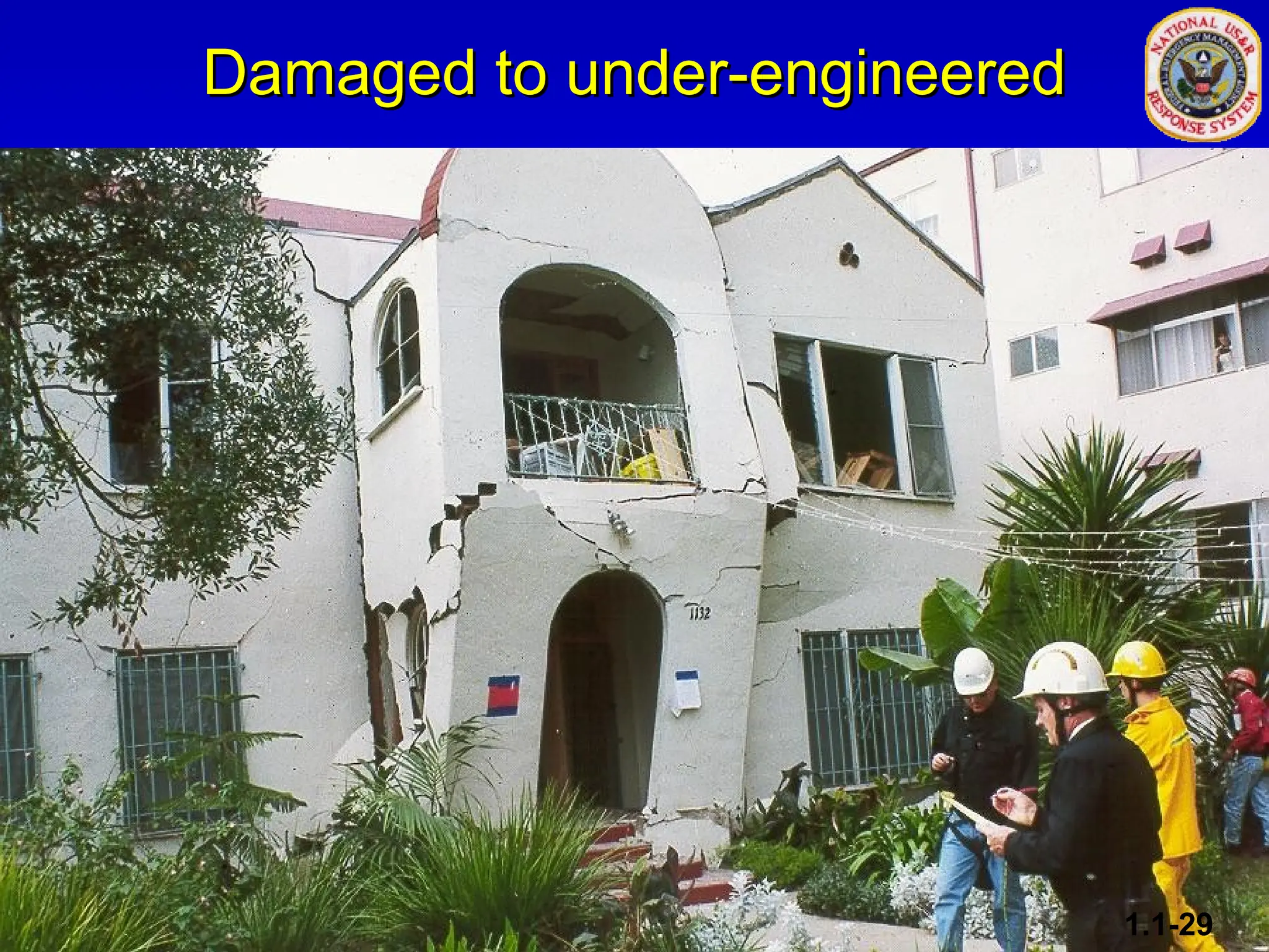 Damaged to under-engineered
Damaged to under-engineered
1.1-29
 