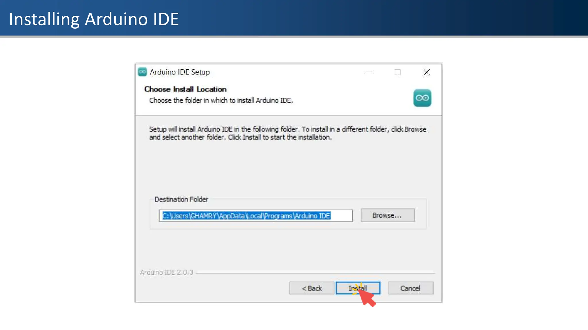 Installing Arduino IDE
 