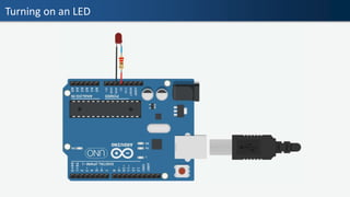 Turning on an LED
 