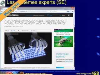 Mohamed Louadi, PhD mlouadi@louadi.com128
Les systèmes experts (SE)
https://www.digitaltrends.com/cool-tech/japanese-ai-writes-novel-passes-first-round-nationanl-literary-prize/
 