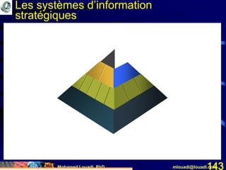 Mohamed Louadi, PhD mlouadi@louadi.com143
Les systèmes d’information
stratégiques
 