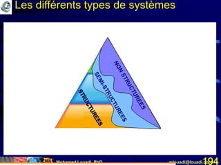Mohamed Louadi, PhD mlouadi@louadi.com194
Les différents types de systèmes
 