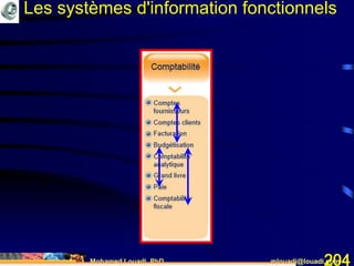 Mohamed Louadi, PhD mlouadi@louadi.com204
Les systèmes d'information fonctionnels
 