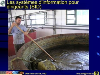 Mohamed Louadi, PhD mlouadi@louadi.com53
Les systèmes d’information pour
dirigeants (SID)
 