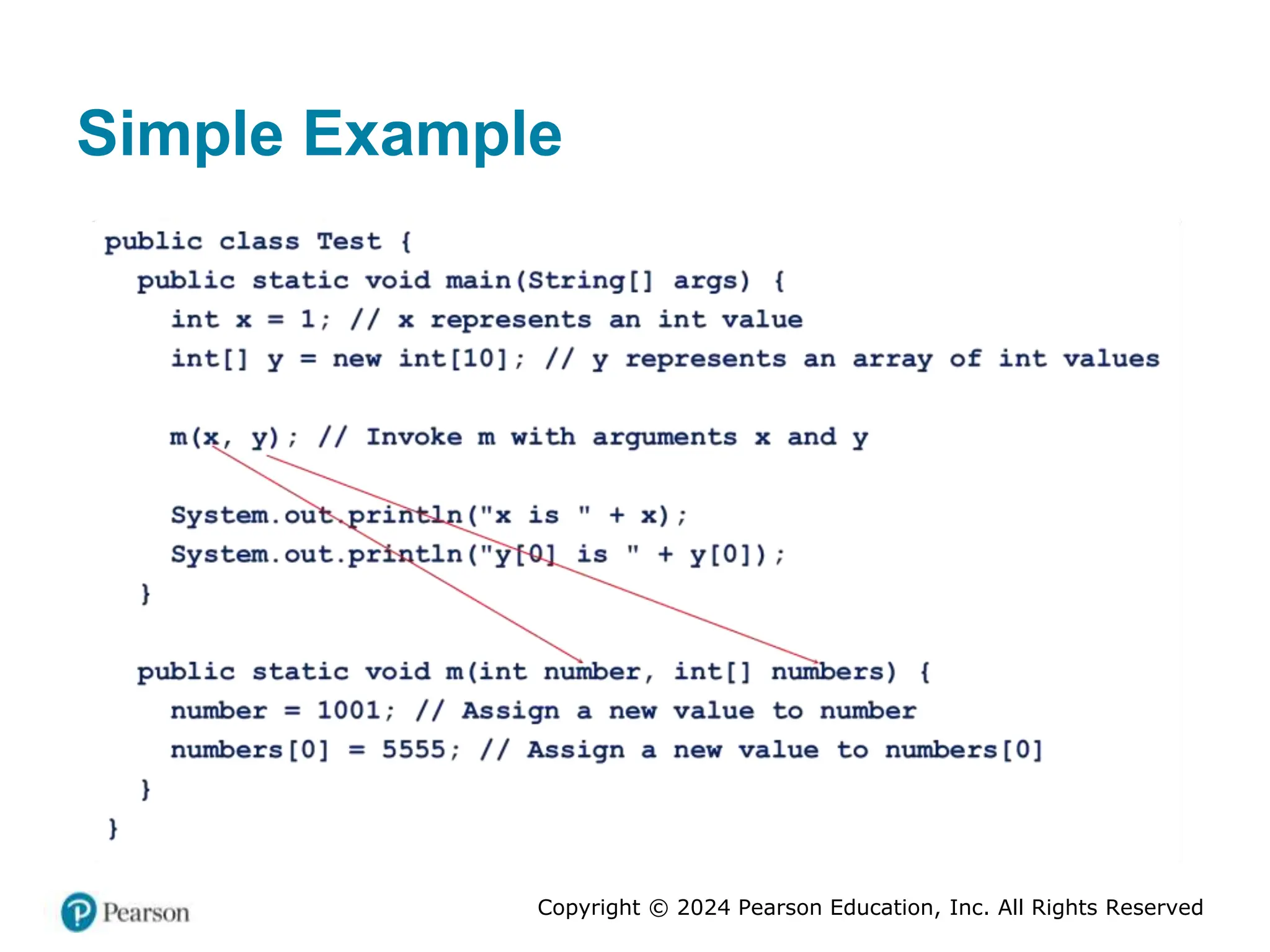 Copyright © 2024 Pearson Education, Inc. All Rights Reserved
Simple Example
 
