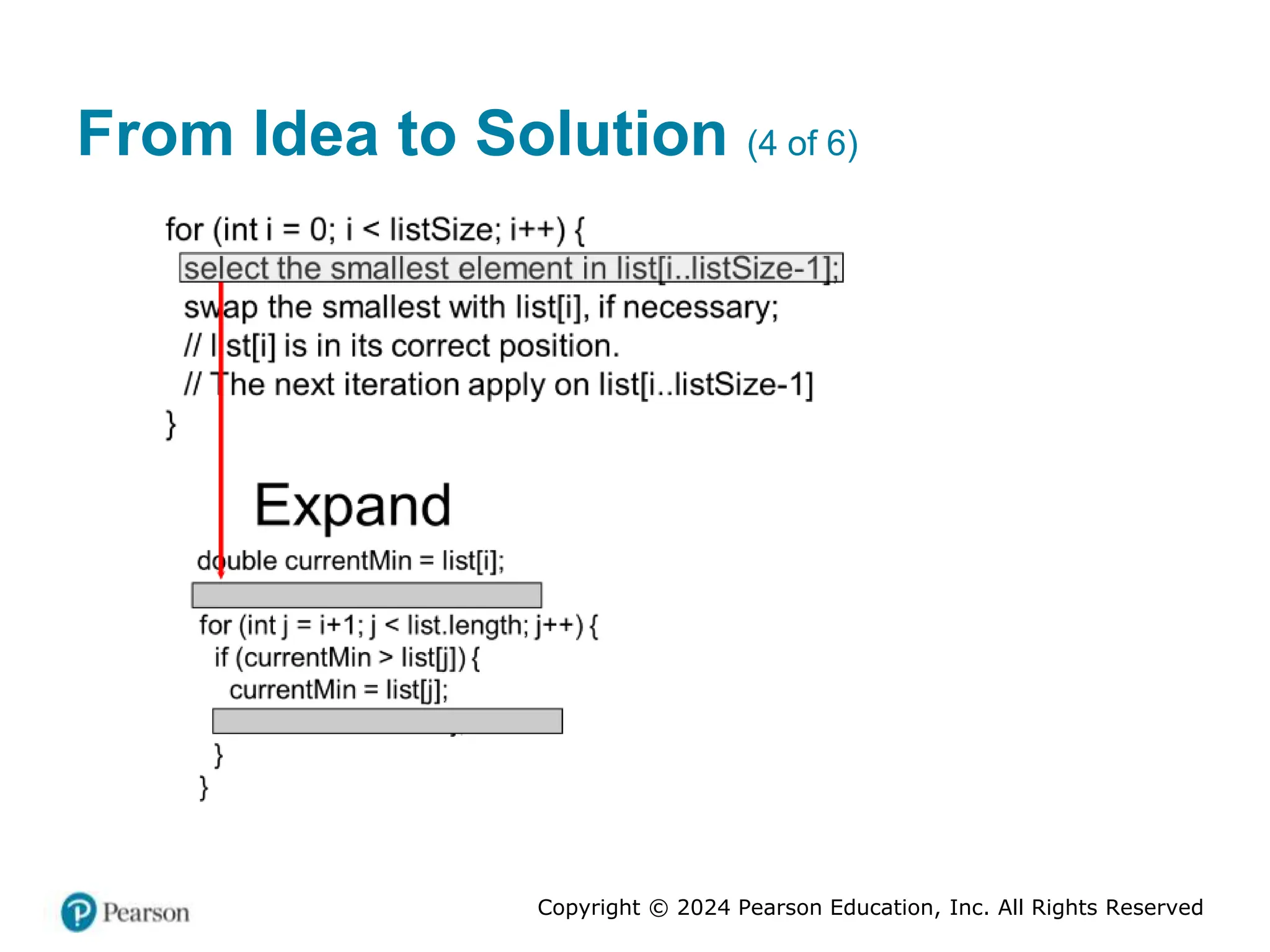 Copyright © 2024 Pearson Education, Inc. All Rights Reserved
From Idea to Solution (4 of 6)
 