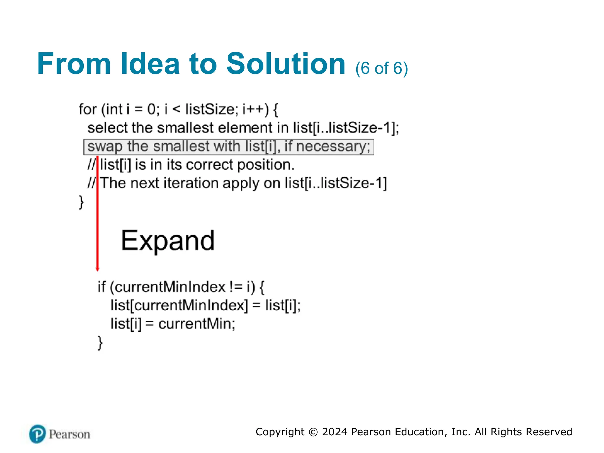 Copyright © 2024 Pearson Education, Inc. All Rights Reserved
From Idea to Solution (6 of 6)
 