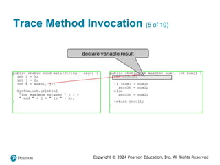 Copyright © 2024 Pearson Education, Inc. All Rights Reserved
Trace Method Invocation (5 of 10)
 