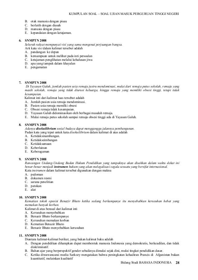 02 Soal Bahasa Indonesia 2001 2009