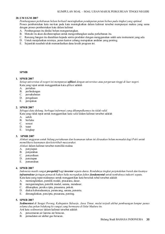 02 Soal Bahasa Indonesia 2001 2009