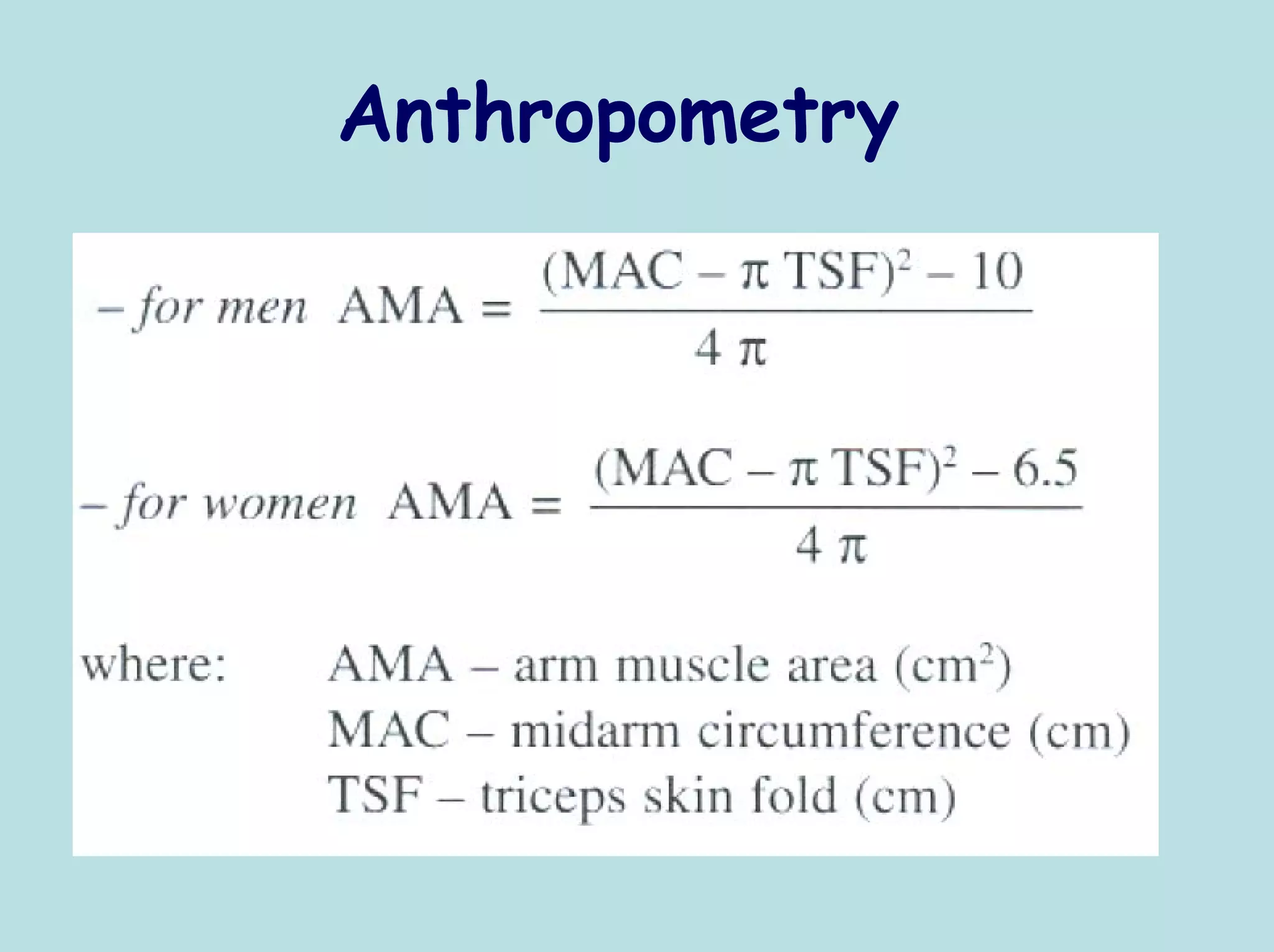 Anthropometry
 