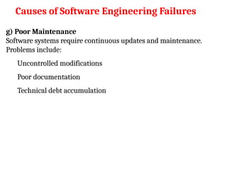 Software Engineering Failures and software system fails | PPTX
