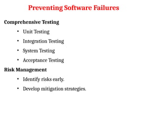 Software Engineering Failures and software system fails | PPTX