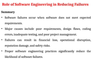 Software Engineering Failures and software system fails | PPTX