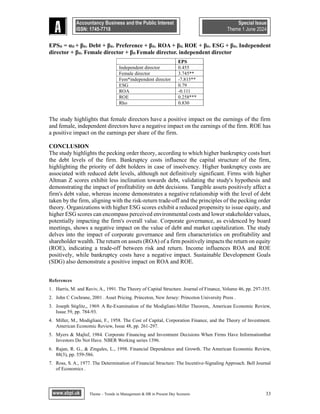FACTORS IMPACTING LEVERAGE AND PROFITABILITY IN FIRMS | PDF